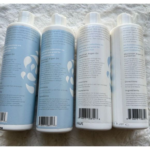 4X Purezero Moroccan Argan Oil Repairing Shampoo & Conditioner 12 Fl oz each - Picture 2 of 6